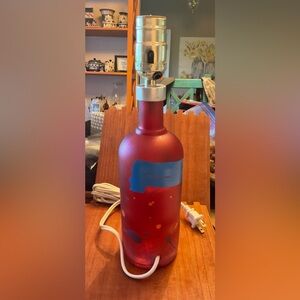 Hand made glass Absolut Bottle lamp recycled
